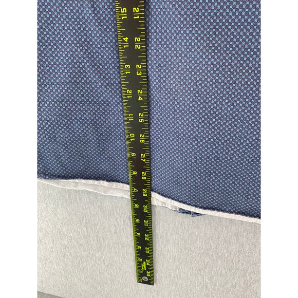 Bugatchi Shirt Mens Large Blue OoohCotton‎ 8 way Stretch Long Sleeve Print XL - Picture 7 of 8